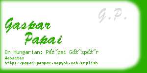 gaspar papai business card